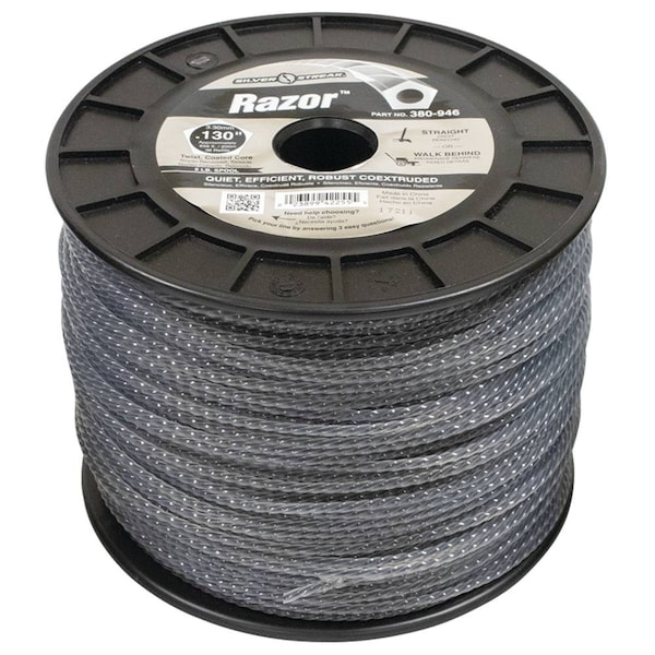 New 380-946 Razor Trimmer Line For Approximate Length 656 Ft. Color Gray, Diameter 0.130 In.